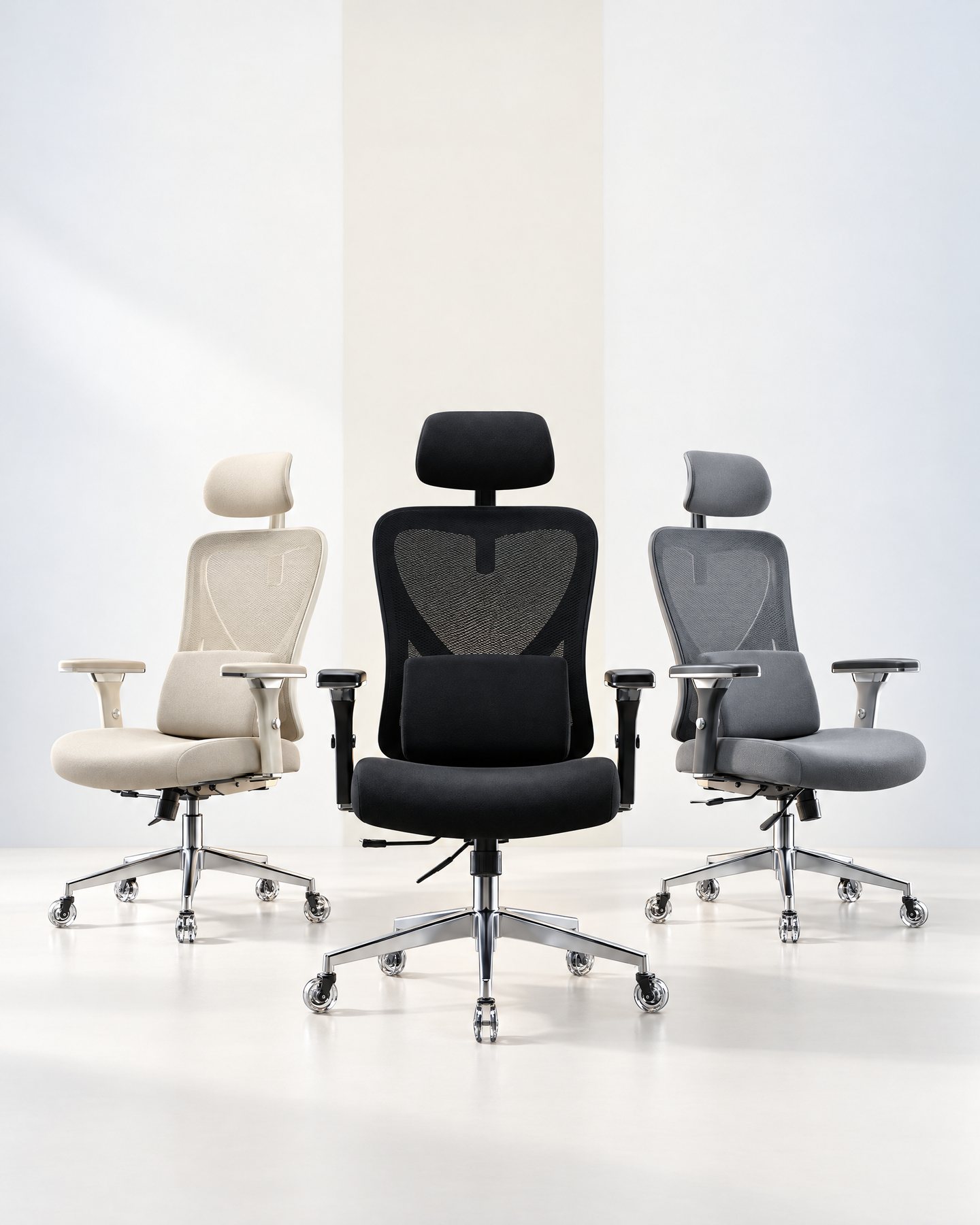 Clouvou CleverSeat in Creme-Grau, Schwarz und Anthrazit/Schwarz